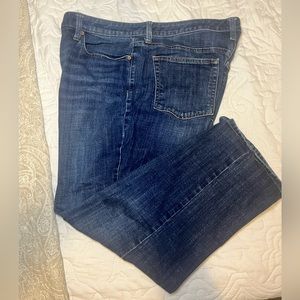 Talbots jeans high waisted straight ankle denim blue jeans